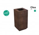 Corten stål SQUARE OLEA Litter bin - PA655 - 108l thumbnail