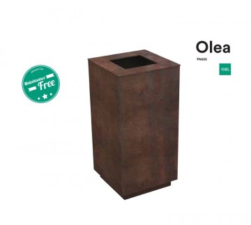 Corten stål SQUARE OLEA Litter bin - PA655 - 108l