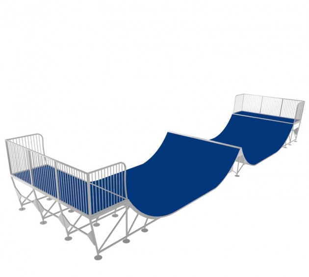 Skate Spine Ramp Parkutstyr for offentlig bruk