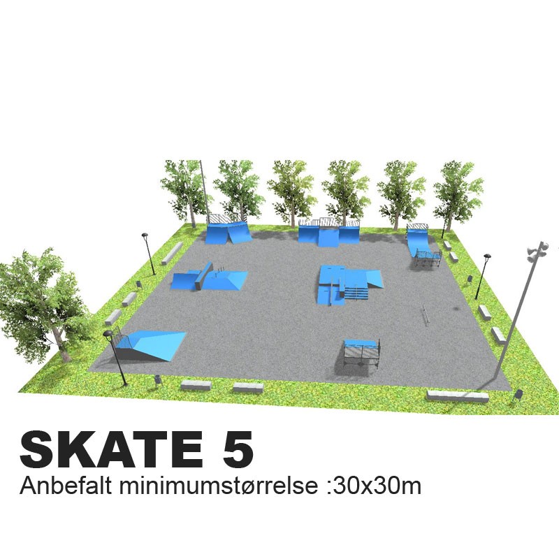 SKATE 4-5-6 er for viderekomne. Det betyr ikke at det ikke er en park for alle, men flere av elementene er større og mer krevende.