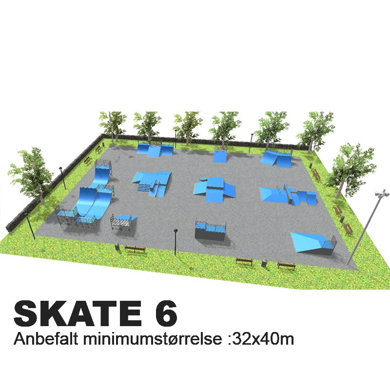 SKATE 4-5-6 er for viderekomne. Det betyr ikke at det ikke er en park for alle, men flere av elementene er større og mer krevende